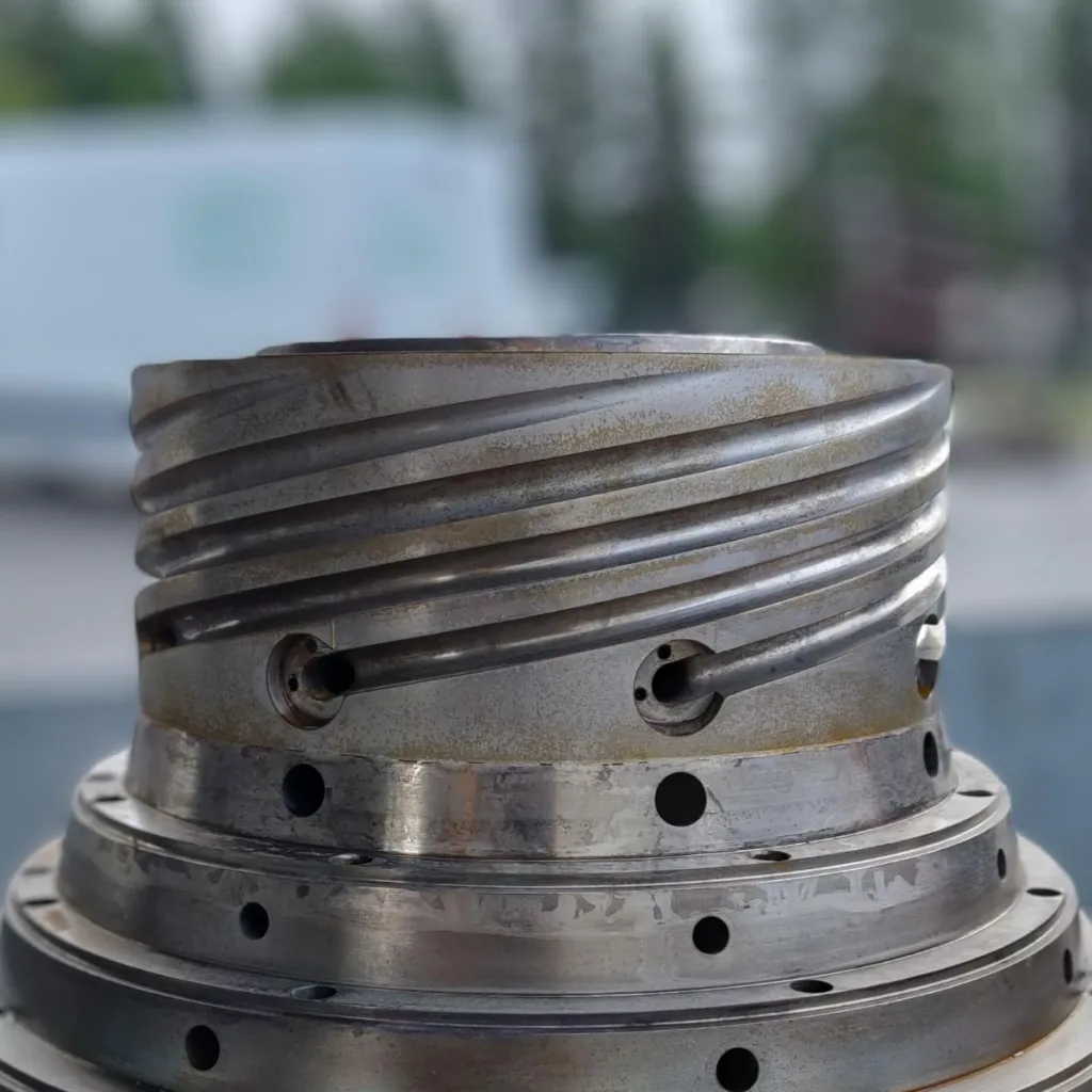 Die head after cleaning
